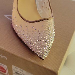 Christian Louboutin Glitter Clear Cinderella Heels
